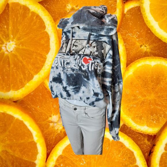 Chemistry Women's Tie Dye Tupac Shakur Poetic Justice Pullover Hoodie Size XL - Picture 3 of 7